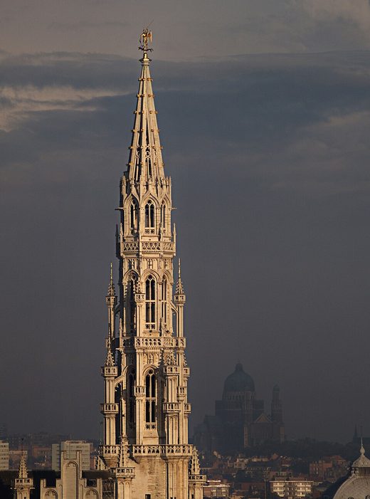 Brussels - city hall - tower, Belgium