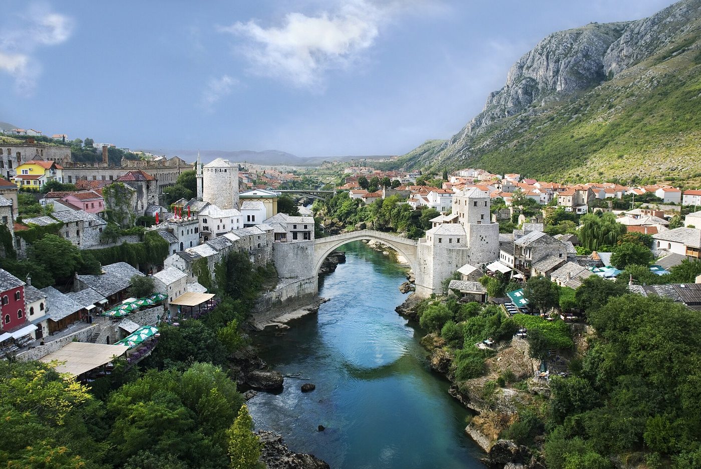 Mostar Old Town Panorama 2007, Bosnia and Herz.