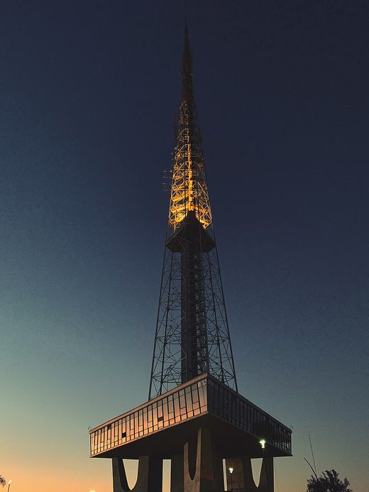 Tv tower at the sun set in Brasilia 01, Brazil
