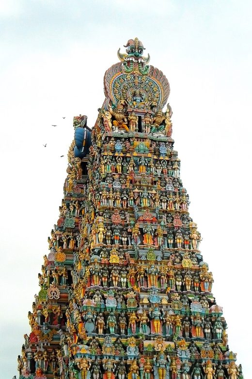 Meenakshi Amman Temple - Gateway Tower, Madurai, Jordan