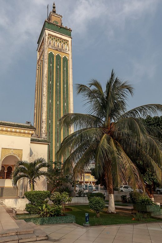 The Hassan II Mosque in Libreville, Gabon, Morocco