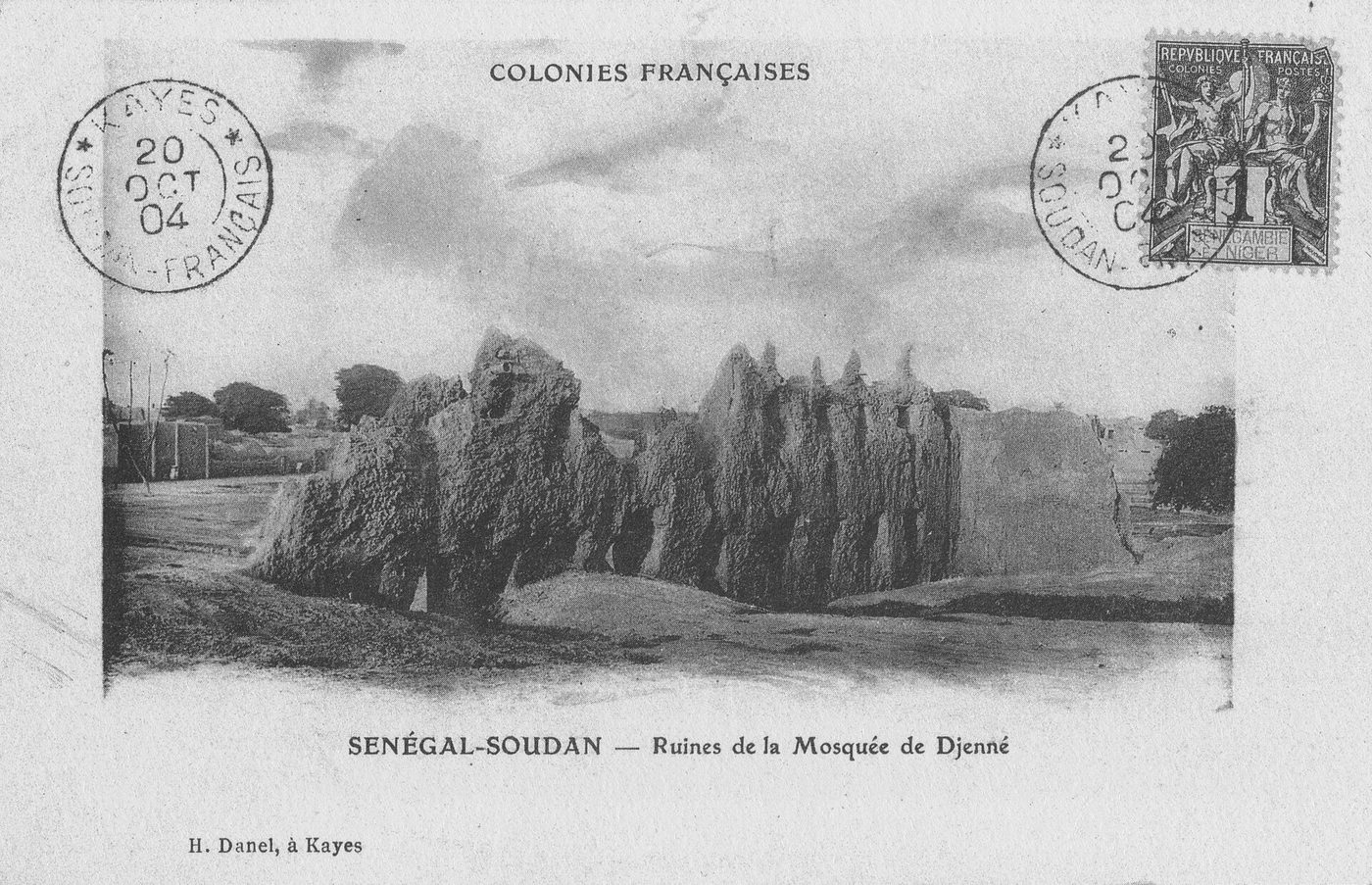 Djenne ruins ancient mosque - H. Danel, Mali