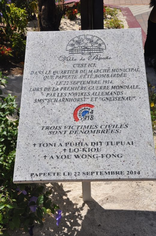 Plaque marché Papeete, French Polynesia