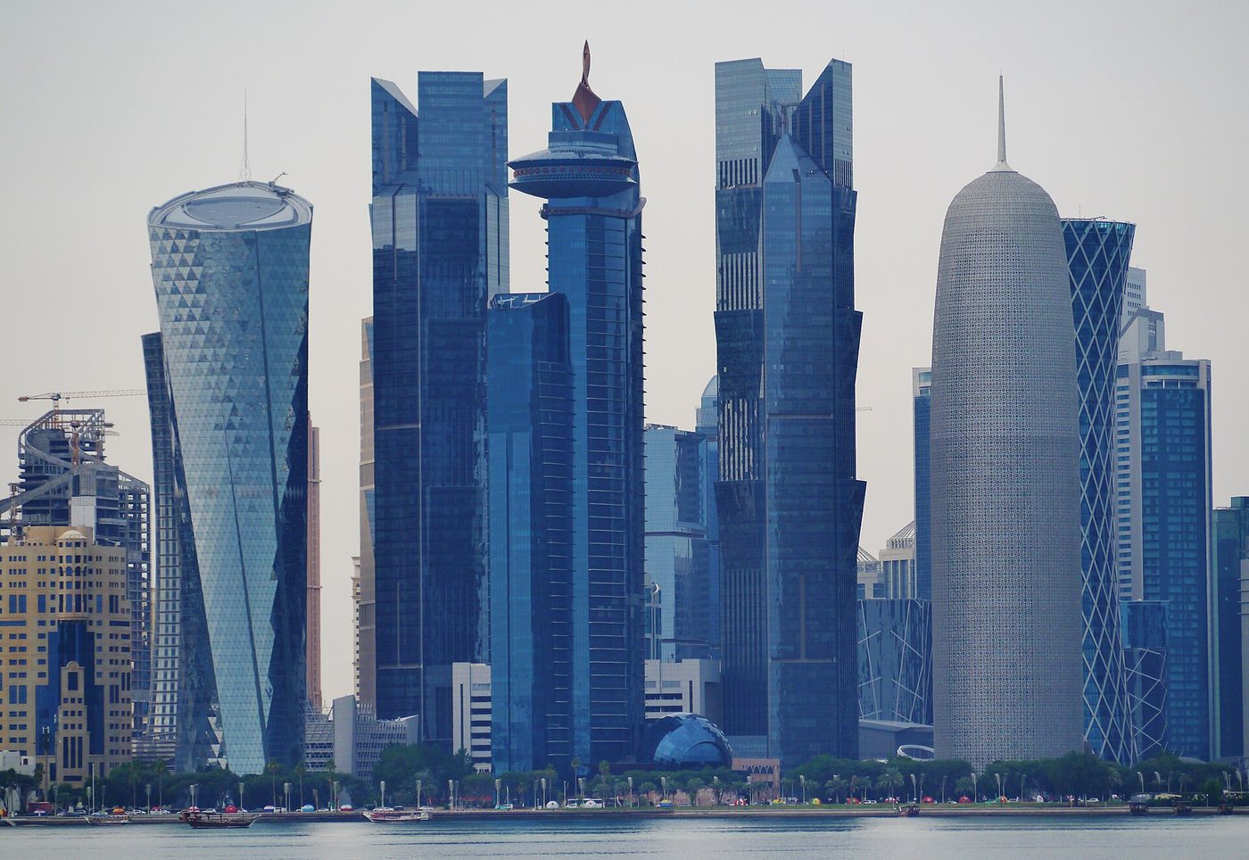 Doha Dhow Harbour Skyline View 09, Qatar