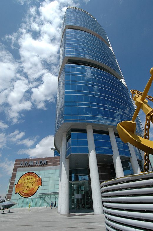 Ankara Armada Tower entrance side in 2005 05, Turkey