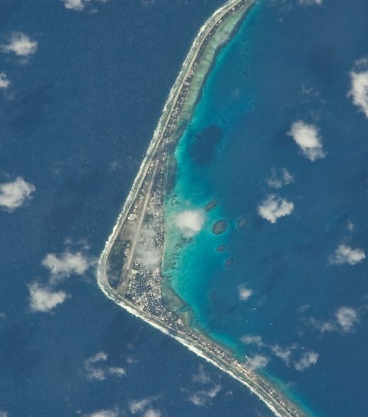 ISS023-E-26538 - View of Tuvalu - Airport of Funafuti (cropped), Tuvalu