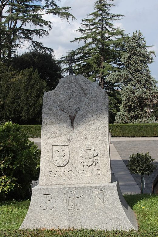 Vatican Gardens 2020 P34 Zakopane monument, Holy See (Vatican City State)